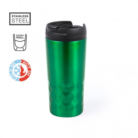 Vaso Termo aislante para llevar en color Verde