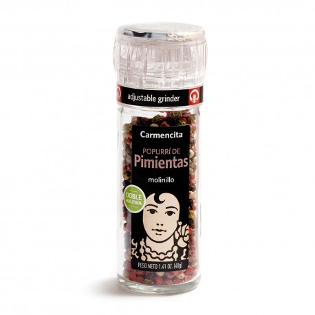 Mezcla de 4 Pimientas 40 Gr en Molinillo