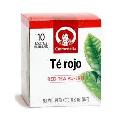 Cajita con sobres de Té rojo