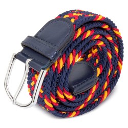Cinturón de tipo elástico color Marino y bandera España