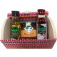 Pack de mermelada, aceite y vinagre con baúl.