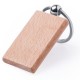 Llavero con plaquita rectangular de madera
