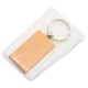 Llavero con plaquita rectangular de madera