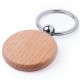 Llavero con plaquita rectangular de madera