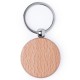 Llavero con plaquita rectangular de madera