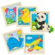 Conjunto de 5 puzles infantiles en madera.