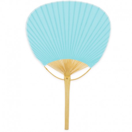 Abanico estilo Pai Pai de Bambú Color Azul