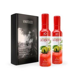 Estuche para empresas con dos aceites de oliva con Licopeno