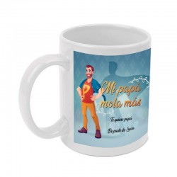 Taza blanca 350 ml personalizable dia del padre