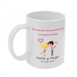Taza personalizada para boda