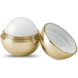 Bálsamo labial dorado en forma de esfera