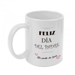 Taza blanca 350 ml personalizable dia del padre