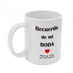 Taza personalizada para boda