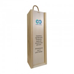 Caja de madera 1 botella personalizable para cumpleaños