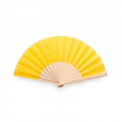 Abanico Amarillo de madera natural