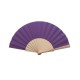 Abanico de madera natural color morado