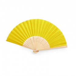 Abanico bambú para eventos Amarillo
