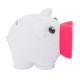 Cerdito hucha blanco con morrito fucsia