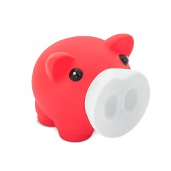 Hucha de cerdito color Rojo