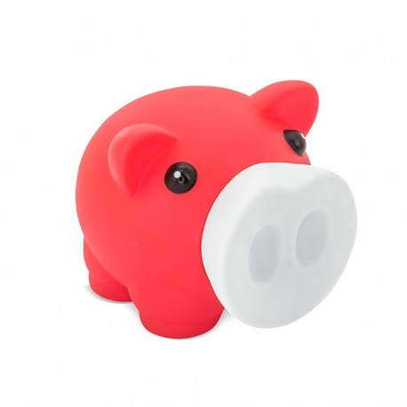 Hucha de cerdito color Rojo
