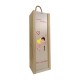 Caja de madera para 1 botellas personalizable con tu nombre. Modelo Pareja