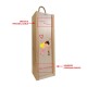 Caja de madera para 1 botellas personalizable con tu nombre. Modelo Pareja