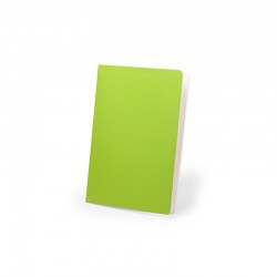Libreta verde con cubierta cosida
