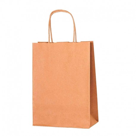 Bolsa de papel kraft de 18 x 8 x 24 cm