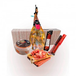 Cesta regalo Navidad lote ibérico paleta