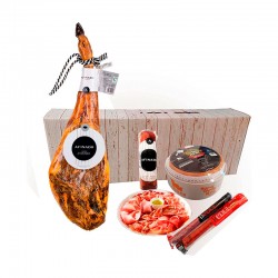 Cesta regalo Navidad lote jamón ibérico