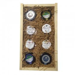 Estuche con miel, queso, mermelada, paté para regalo empresa