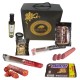 Cesta gourmet con aceite, ibéricos y chocolatinas para regalo
