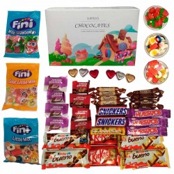 Surtido de chocolates y golosinas