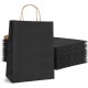 Caja 300 Bolsas papel con asas negras 24 x 32 x 11 cm