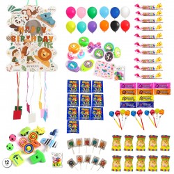 Piñata Selva Happy Birthday 53 x 40 cm con 96 chuches