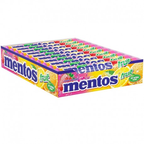 Caja Mentos Caramelos Masticables Fruit 20 Botes x 38 gr cada uno