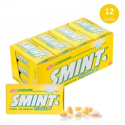 Caja 12 latas SMINT Tin limón caramelo comprimido 35 gr