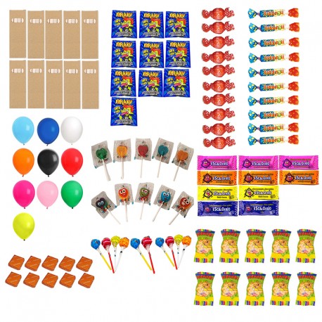 100 chuches y golosinas para rellenos piñatas y cumpleaños
