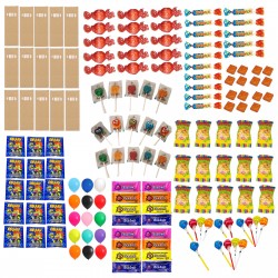 150 chuches y golosinas para rellenos piñatas y cumpleaños