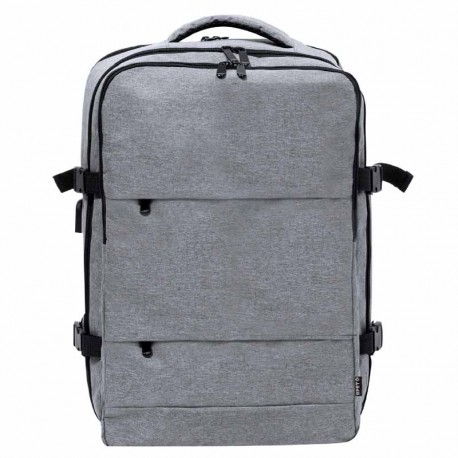Mochila grande color gris