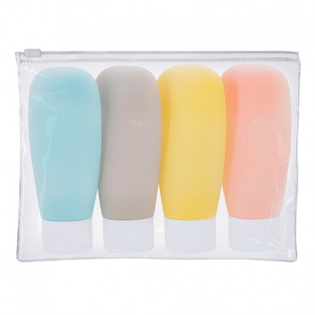 Neceser para viajes de avión botes de colores