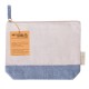 Neceser de algodón reciclado beig y azul 180 gr