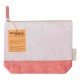Neceser de algodón reciclado beig y rojo 180 gr