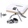 Set de vinos acero inoxidable negro brillo